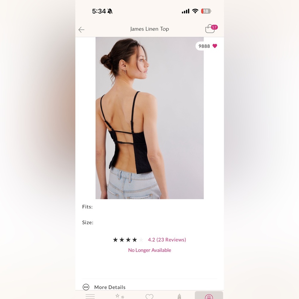 Free people James linen top
